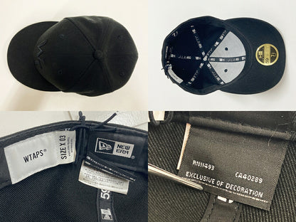 WTAPS x New Era 59FIFTY Low Profile Cap Black Size 7 1/2