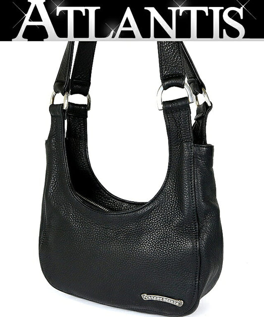 CHROME HEARTS Hobo Scroll Leather Shoulder Bag Size ONE SIZE