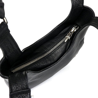 CHROME HEARTS Hobo Scroll Leather Shoulder Bag Size ONE SIZE