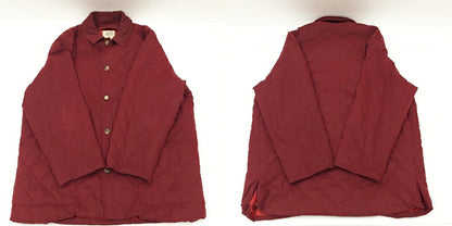 HERMES Bordeaux Quilted Jacket Size 52