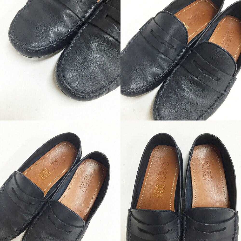 GUCCI Driving Sneakers Navy Blue Size 6.5