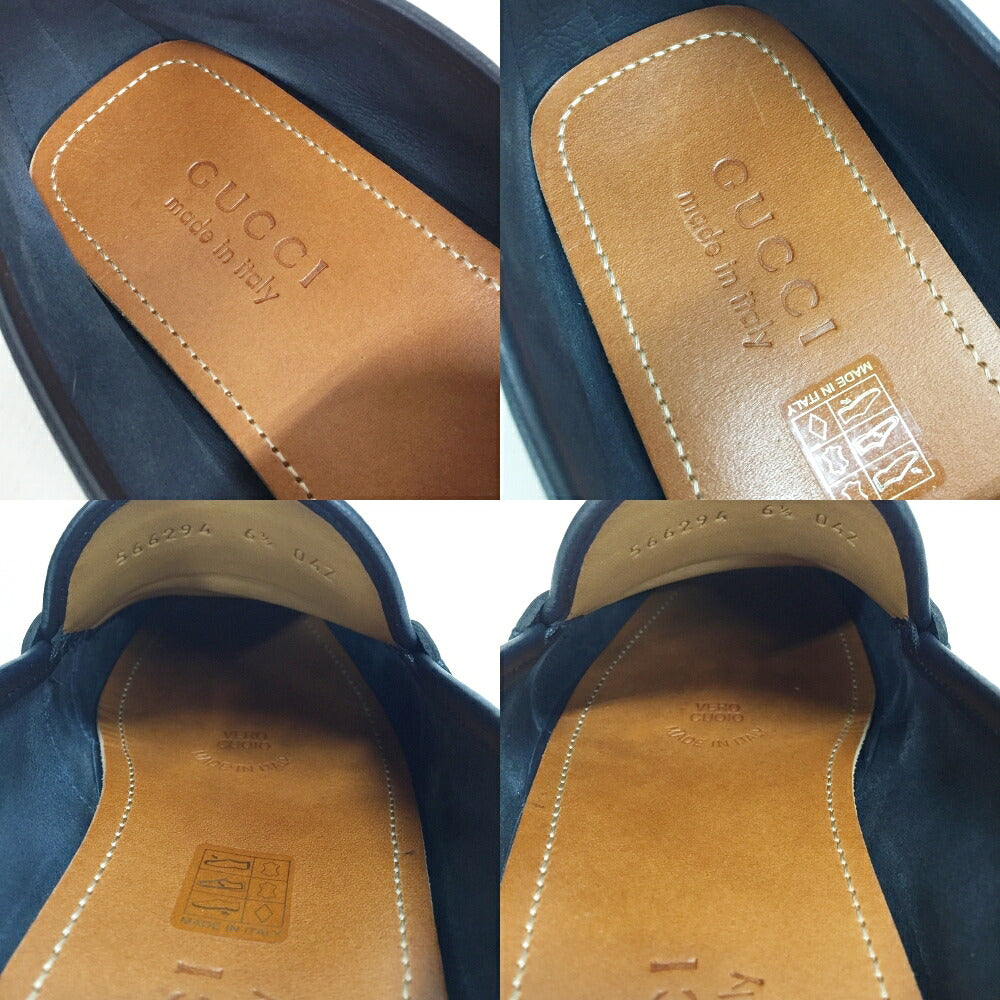 GUCCI Driving Sneakers Navy Blue Size 6.5