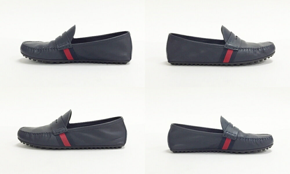 GUCCI Driving Sneakers Navy Blue Size 6.5