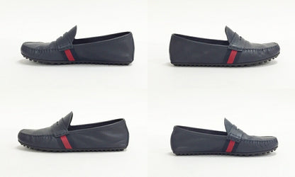 GUCCI Driving Sneakers Navy Blue Size 6.5