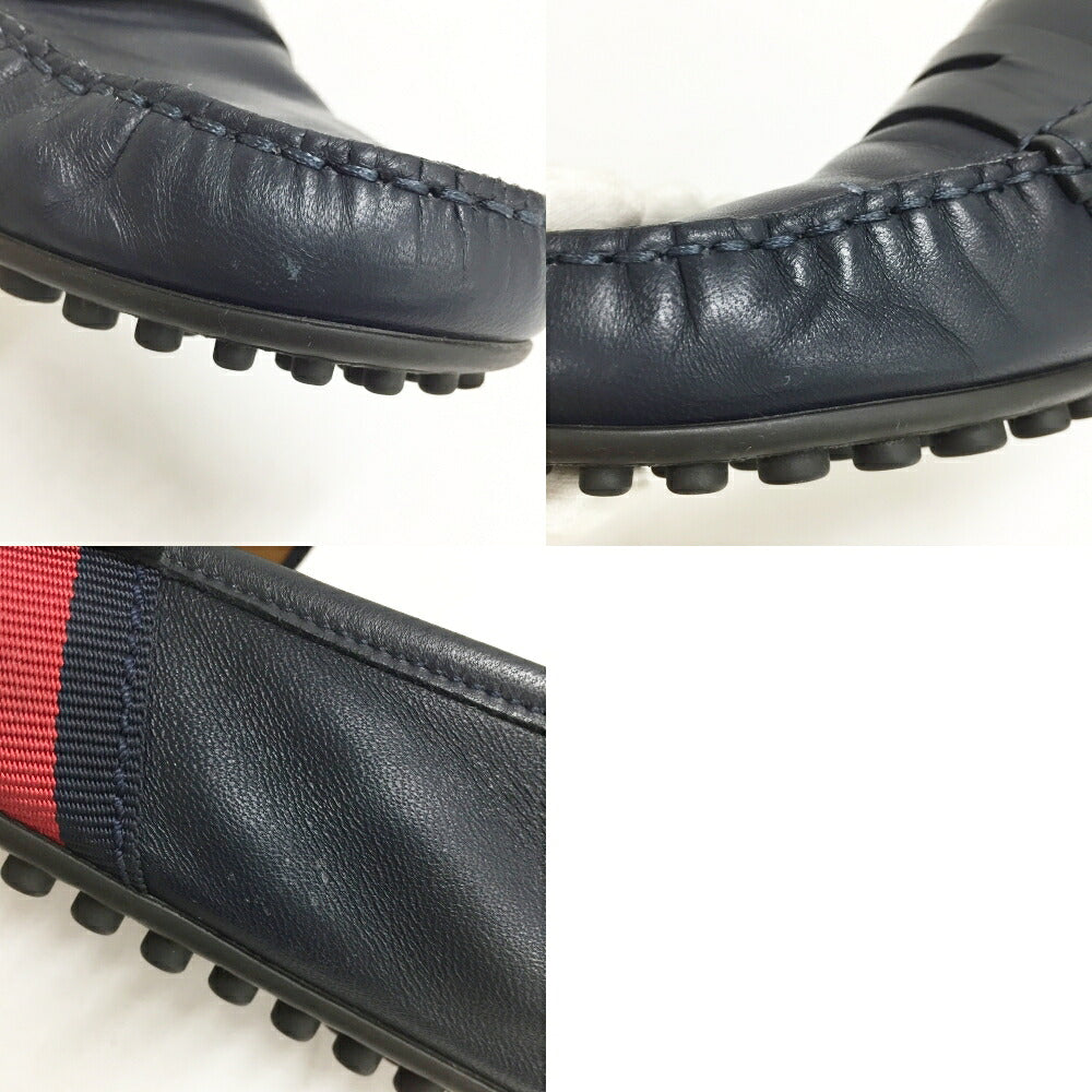 GUCCI Driving Sneakers Navy Blue Size 6.5