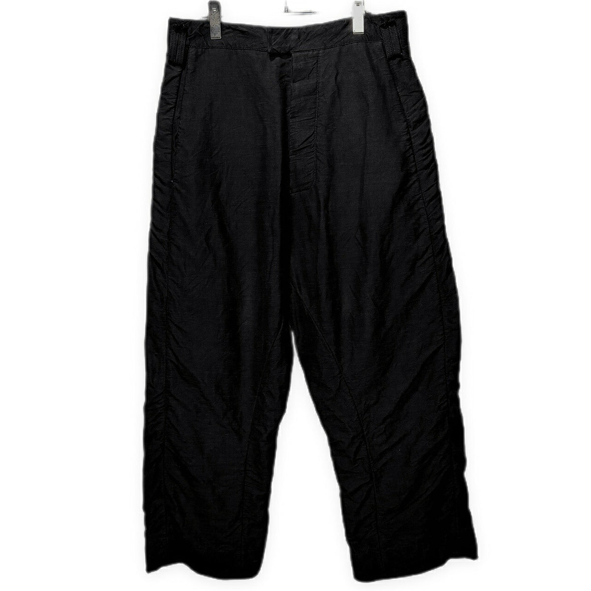SOSNOVSKA Linen Cotton Sarouel Wide Pants Black