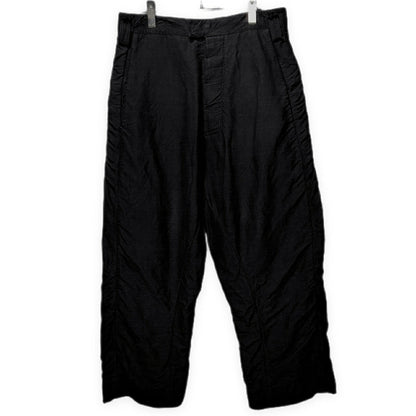SOSNOVSKA Linen Cotton Sarouel Wide Pants Black