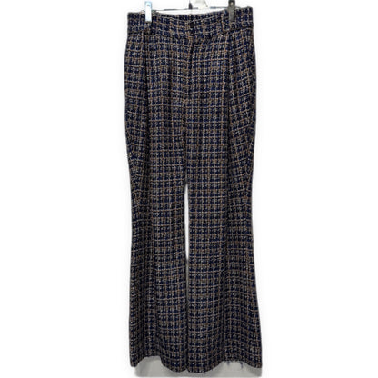 SUBLATIONS Glittery Tweed Flare Easy Trousers Blue Size 2