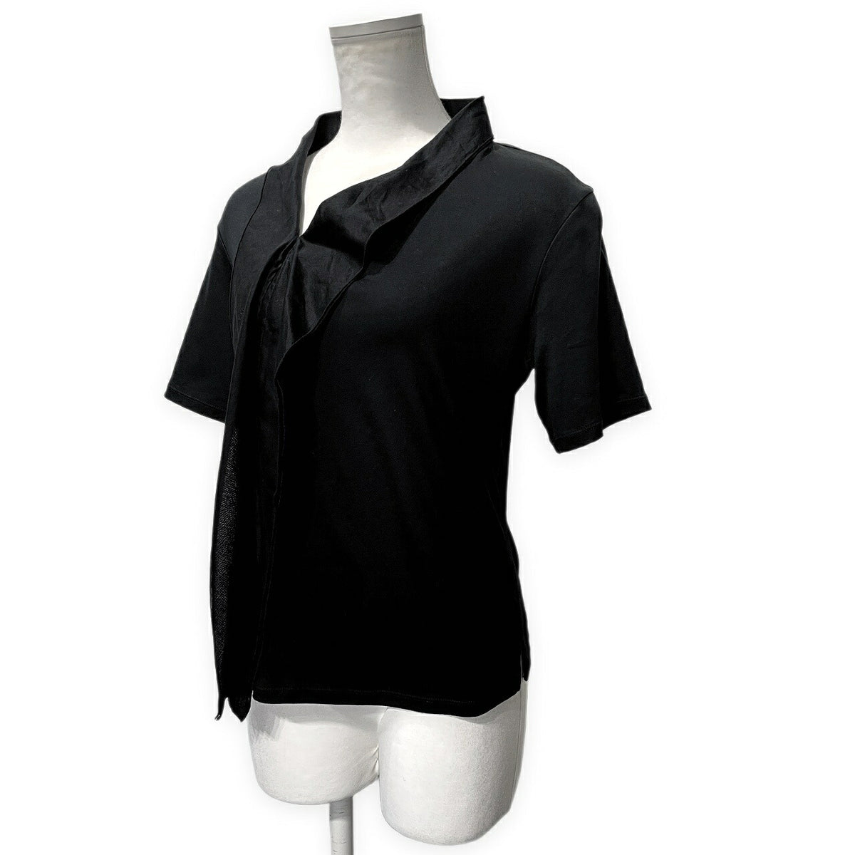 ISSEY MIYAKE 77RE Collared Cotton Jersey T-Shirt Size 2