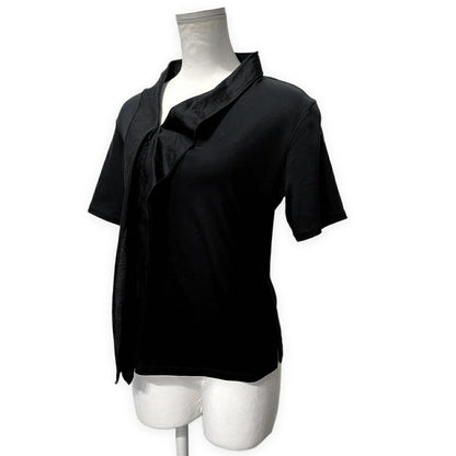 ISSEY MIYAKE 77RE Collared Cotton Jersey T-Shirt Size 2