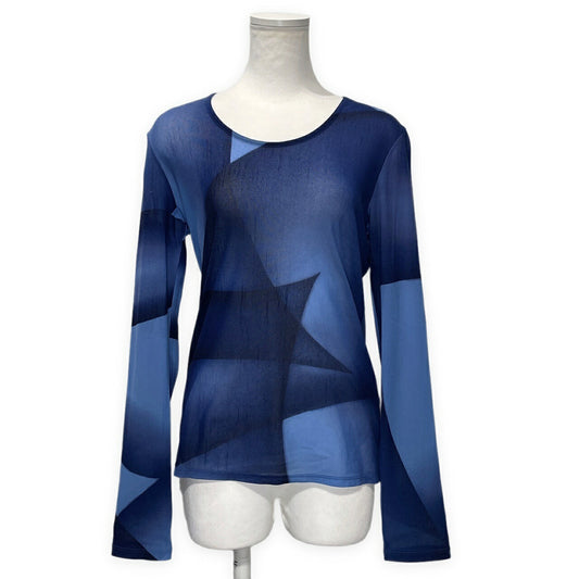 ISSEY MIYAKE 12SS Sheer Print Long Sleeve T-Shirt Size 3