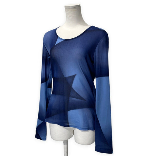 ISSEY MIYAKE 12SS Sheer Print Long Sleeve T-Shirt Size 3