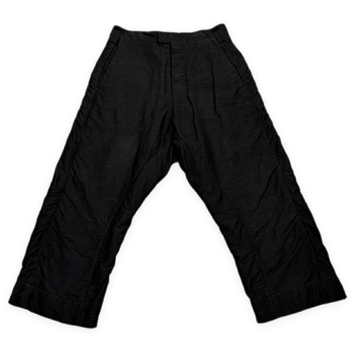 SOSNOVSKA Linen Cotton Sarouel Wide Pants Black