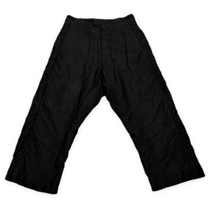 SOSNOVSKA Linen Cotton Sarouel Wide Pants Black