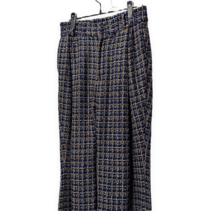 SUBLATIONS Glittery Tweed Flare Easy Trousers Blue Size 2