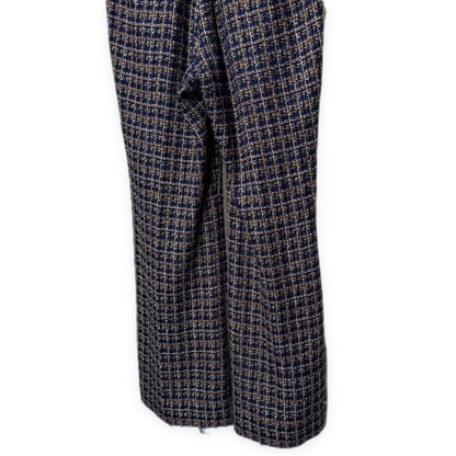 SUBLATIONS Glittery Tweed Flare Easy Trousers Blue Size 2