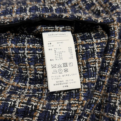SUBLATIONS Glittery Tweed Flare Easy Trousers Blue Size 2