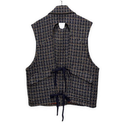 SUBLATIONS GLITTERY TWEED HELI-CREW VEST Blue
