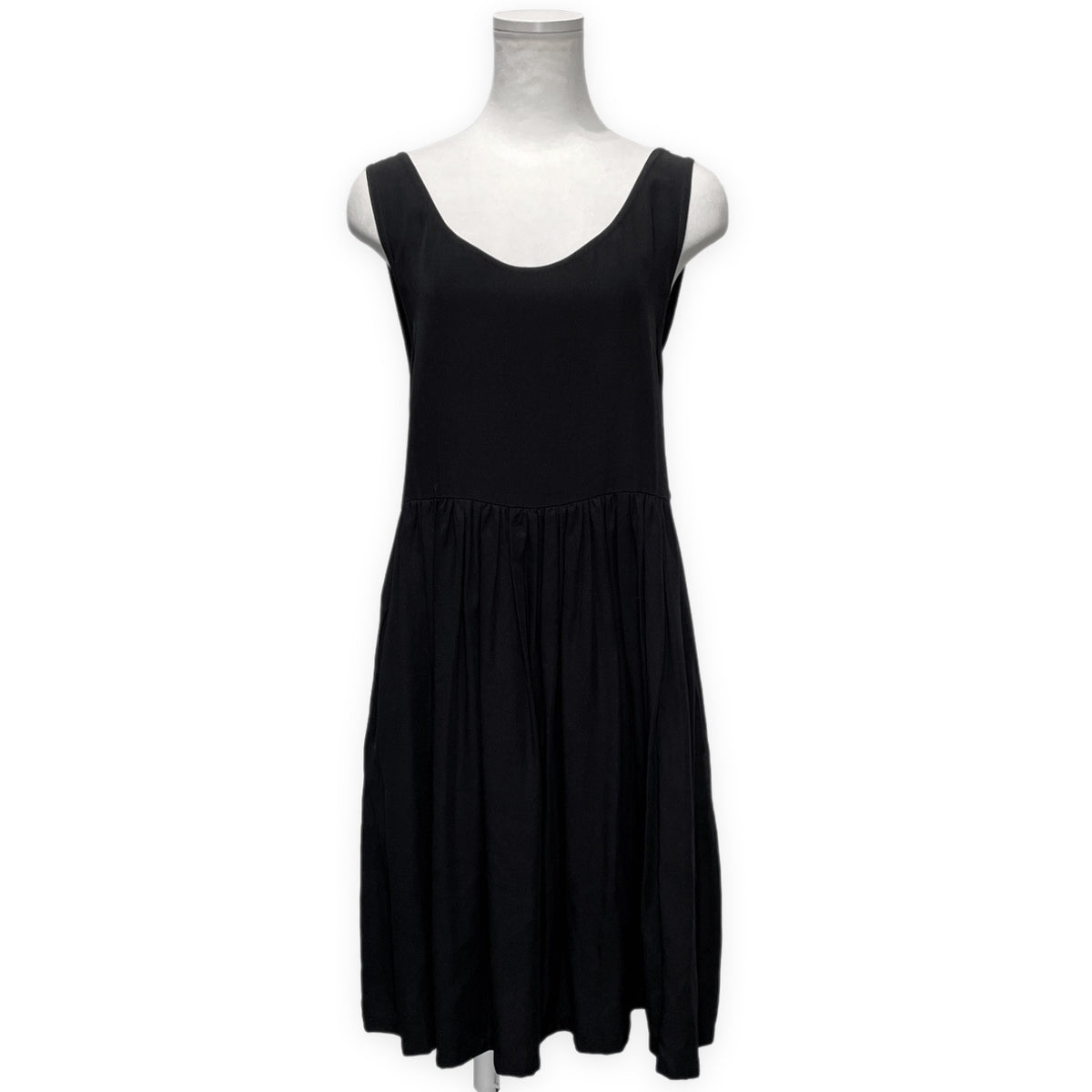 LIMI feu Black Tencel Gabardine Sleeveless Mini Dress Size S