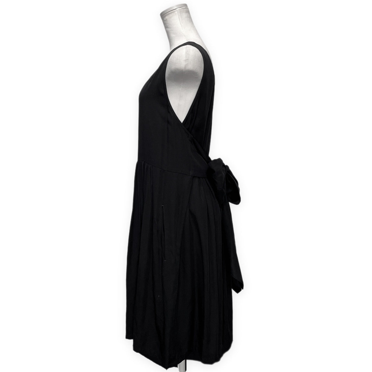 LIMI feu Black Tencel Gabardine Sleeveless Mini Dress Size S