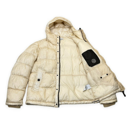 STONE ISLAND 14AW Garment Dyed Down Jacket Off-White Size XL