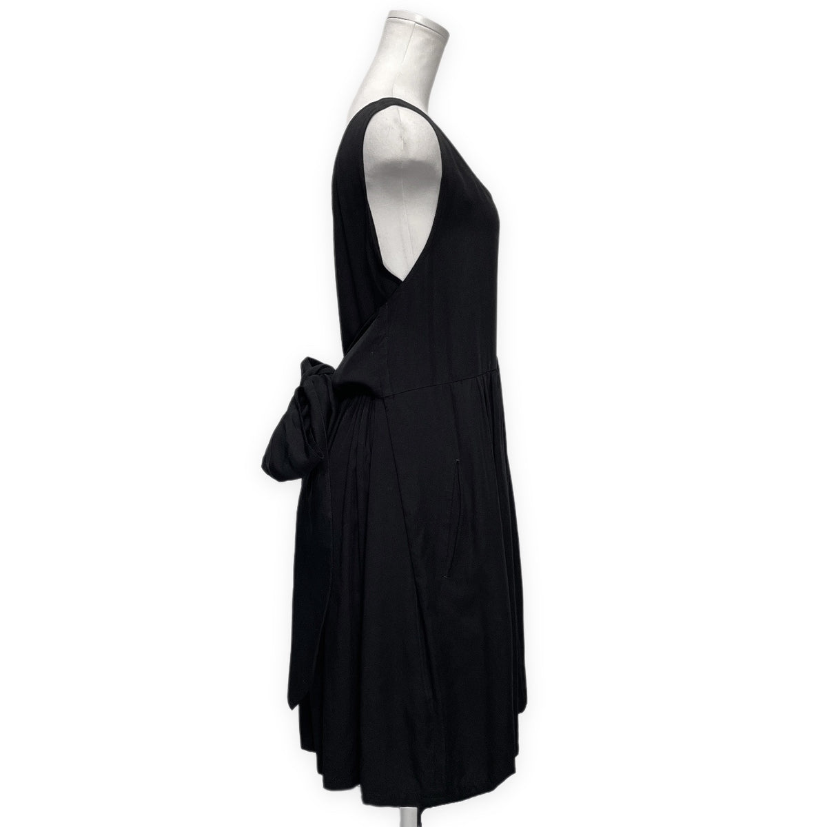 LIMI feu Black Tencel Gabardine Sleeveless Mini Dress Size S