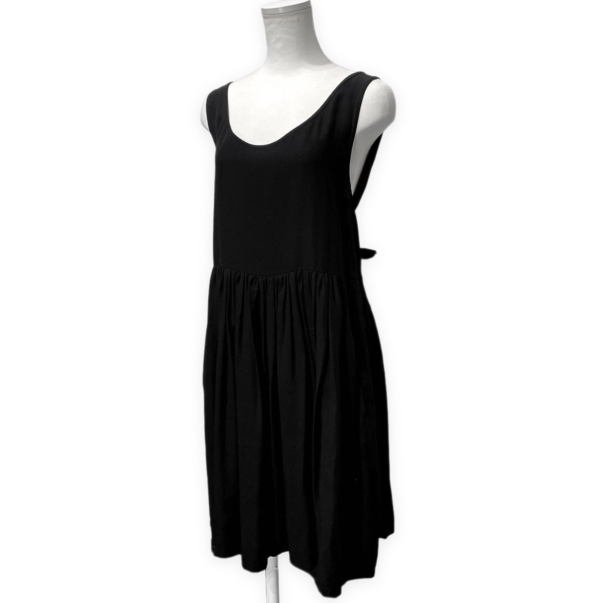 LIMI feu Black Tencel Gabardine Sleeveless Mini Dress Size S