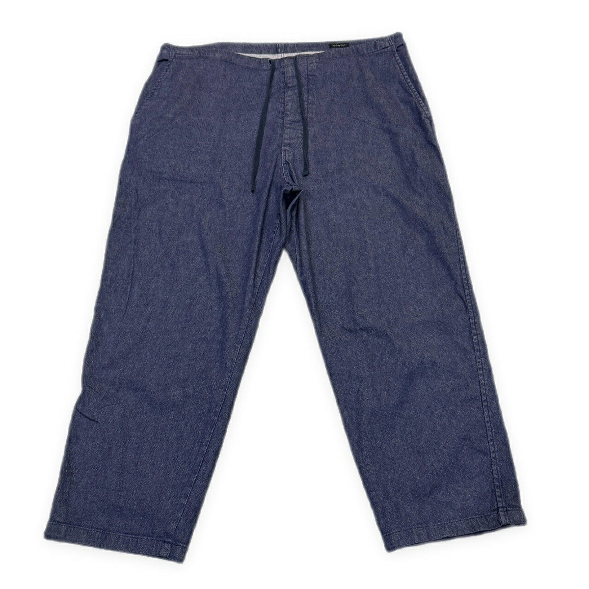 COMOLI 21SS Linen Cotton Drawstring Pants Navy Size 1