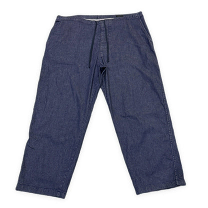 COMOLI 21SS Linen Cotton Drawstring Pants Navy Size 1