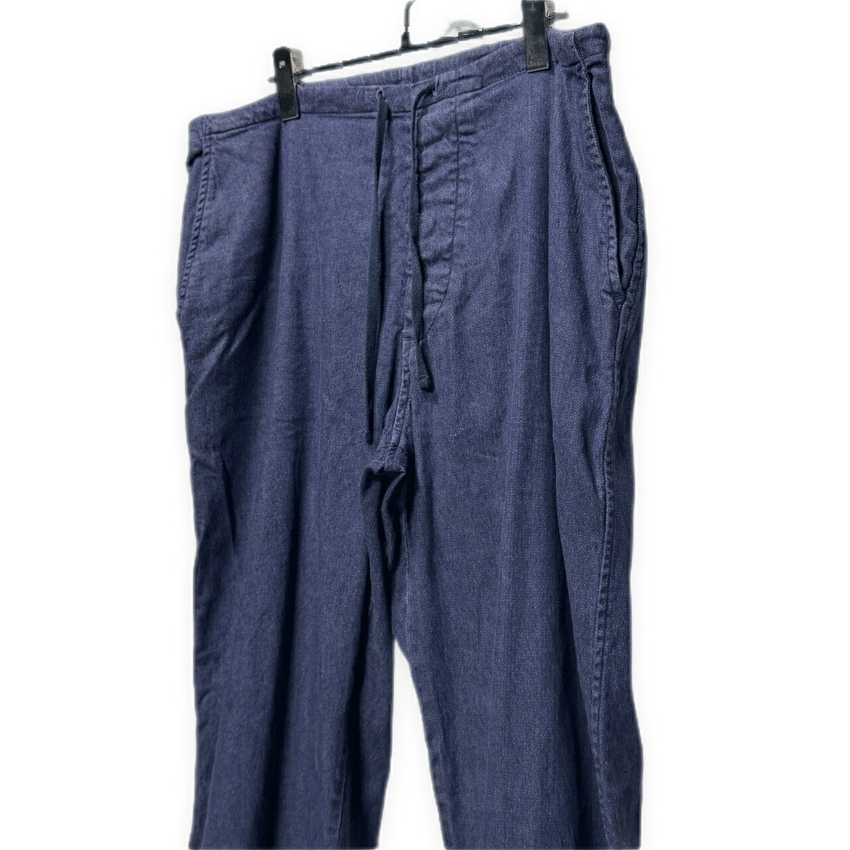 COMOLI 21SS Linen Cotton Drawstring Pants Navy Size 1