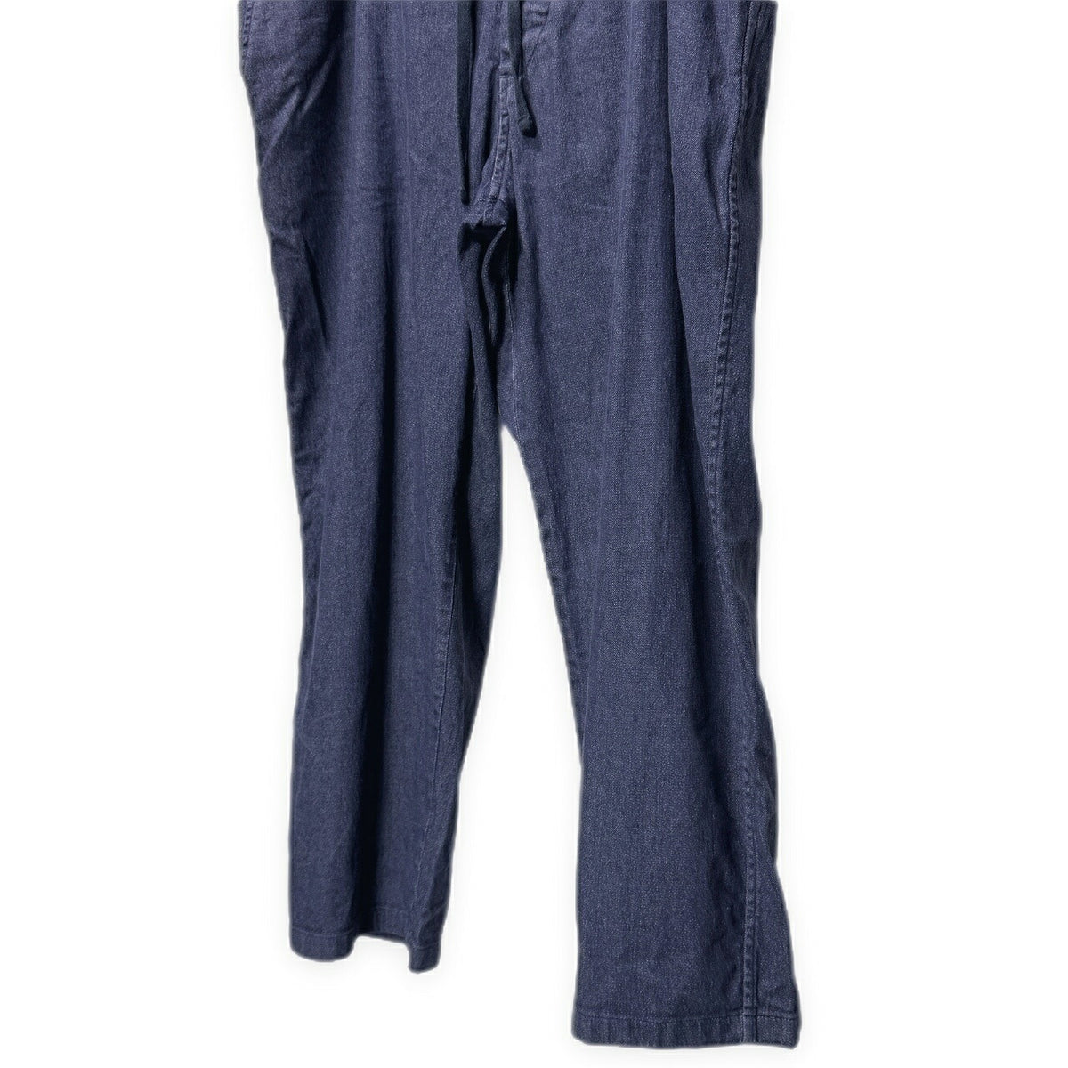 COMOLI 21SS Linen Cotton Drawstring Pants Navy Size 1