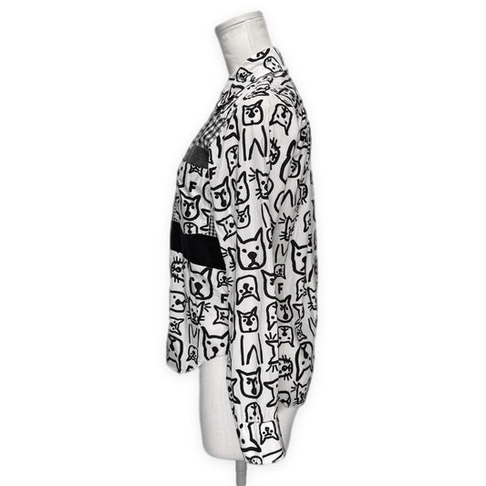 BLACK COMME des GARCONS 13AW Animal Blouse White Size XXS