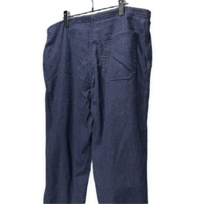 COMOLI 21SS Linen Cotton Drawstring Pants Navy Size 1