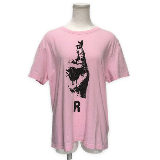 RAF SIMONS 23SS Oversized Hand Sign T-Shirt Pink Size S