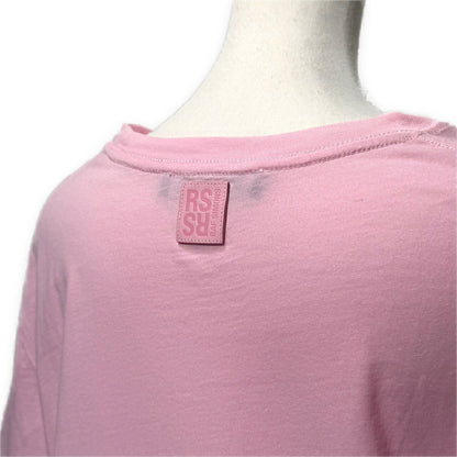 RAF SIMONS 23SS Oversized Hand Sign T-Shirt Pink Size S