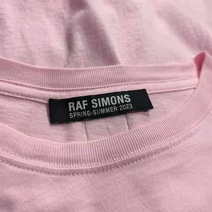 RAF SIMONS 23SS Oversized Hand Sign T-Shirt Pink Size S