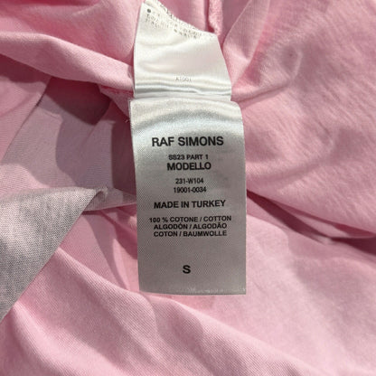 RAF SIMONS 23SS Oversized Hand Sign T-Shirt Pink Size S