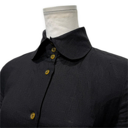 Vivienne Westwood RED LABEL Linen Shirt Dress Black Size 42