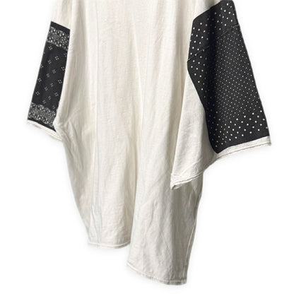 KAPITAL Bandana HUGE-T Cotton T-Shirt White Size 3