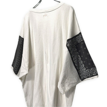 KAPITAL Bandana HUGE-T Cotton T-Shirt White Size 3
