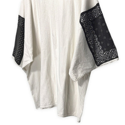 KAPITAL Bandana HUGE-T Cotton T-Shirt White Size 3