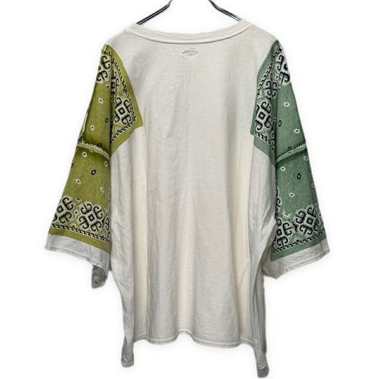 KAPITAL Bandana HUGE-T Cotton T-Shirt White Size 3