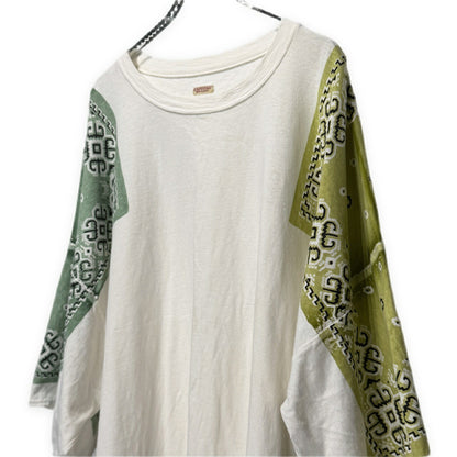 KAPITAL Bandana HUGE-T Cotton T-Shirt White Size 3