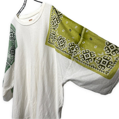 KAPITAL Bandana HUGE-T Cotton T-Shirt White Size 3
