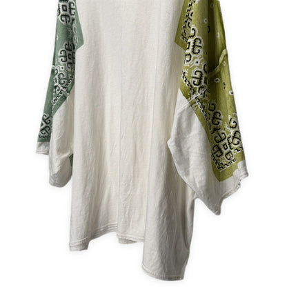 KAPITAL Bandana HUGE-T Cotton T-Shirt White Size 3