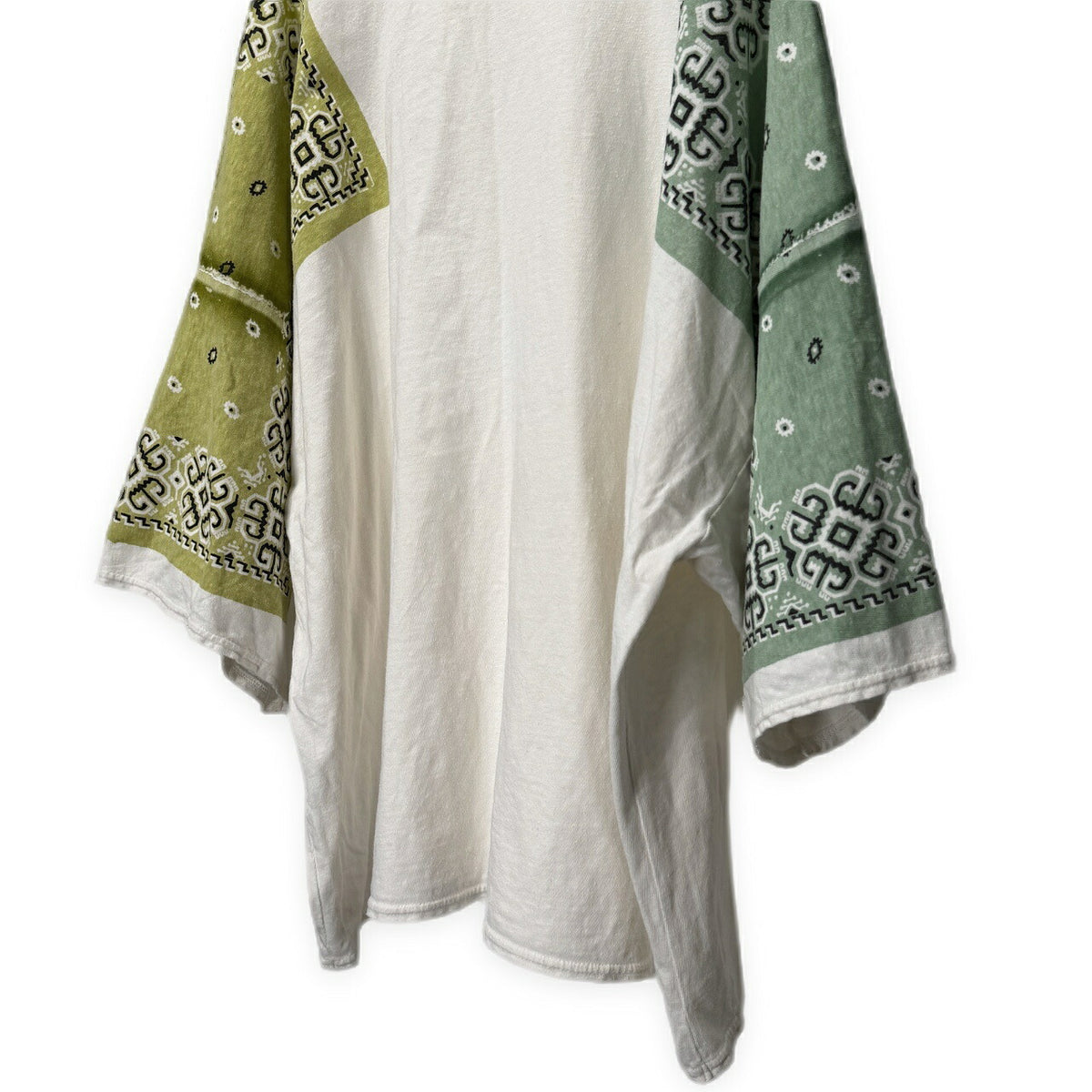 KAPITAL Bandana HUGE-T Cotton T-Shirt White Size 3
