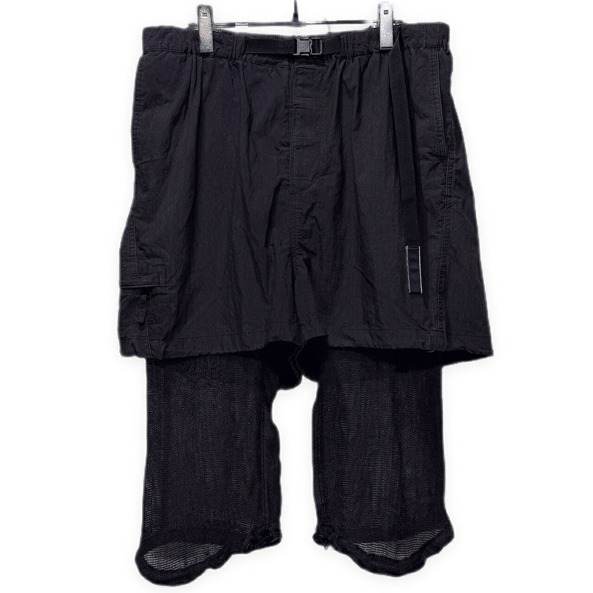 MIHARA YASUHIRO Mesh Linen Layered Shorts Gray Size 48