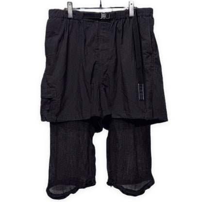 MIHARA YASUHIRO Mesh Linen Layered Shorts Gray Size 48