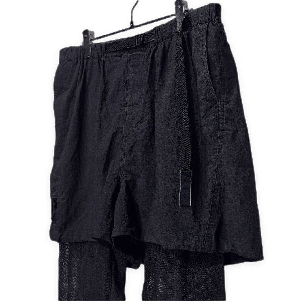 MIHARA YASUHIRO Mesh Linen Layered Shorts Gray Size 48