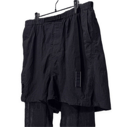MIHARA YASUHIRO Mesh Linen Layered Shorts Gray Size 48